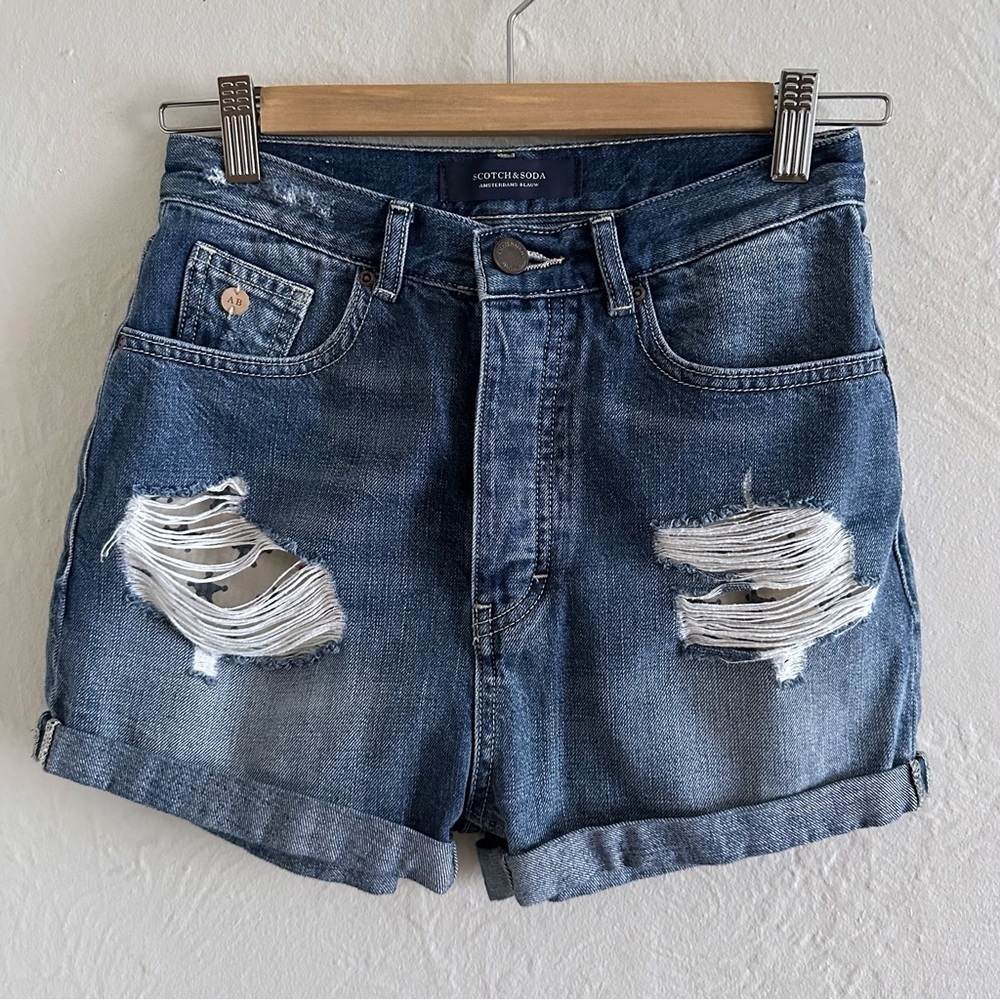 ⚡️10$ sale⚡️ Scotch & Soda Distressed Denim Shorts Size 25